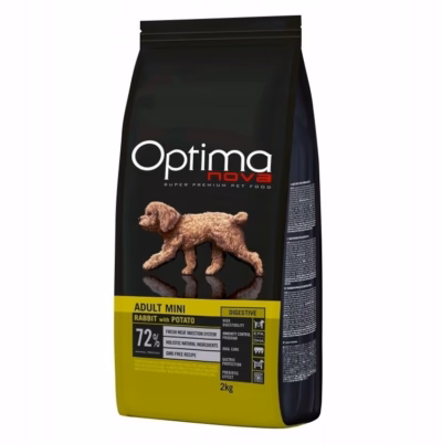 Koera kuivtoit Optimanova Adult Mini Digestive Rabbit & Potato, 2 kg