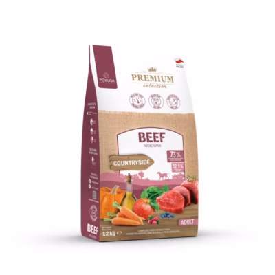 Koera kuivtoit POKUSA Premium Selection Beef Adult, 12 kg