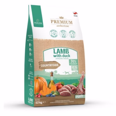 Koera kuivtoit POKUSA Premium Selection Puppy, lambaliha ja pardiga, 12 kg