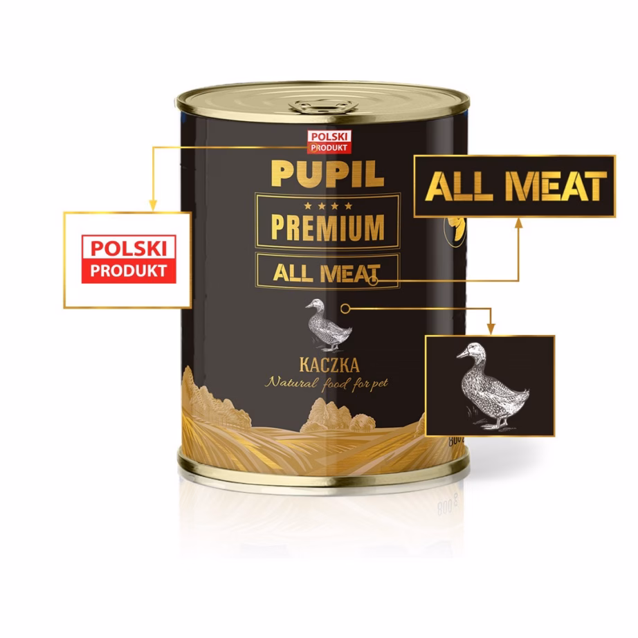 Märg koeratoit PUPIL Premium All Meat Gold, monoproteiinne täissööt, 800 g - 2