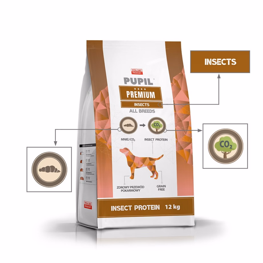 Kuiv koeratoit PUPIL Premium Insects, täissööt täiskasvanud koertele, 12 kg - 2