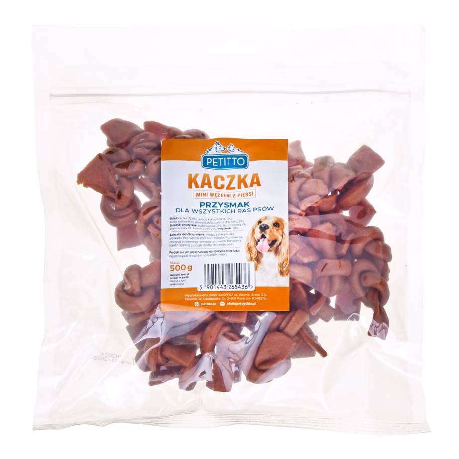 Koeramaius PETITTO Duck breast mini knots, pardimaitseline, 500 g - 5