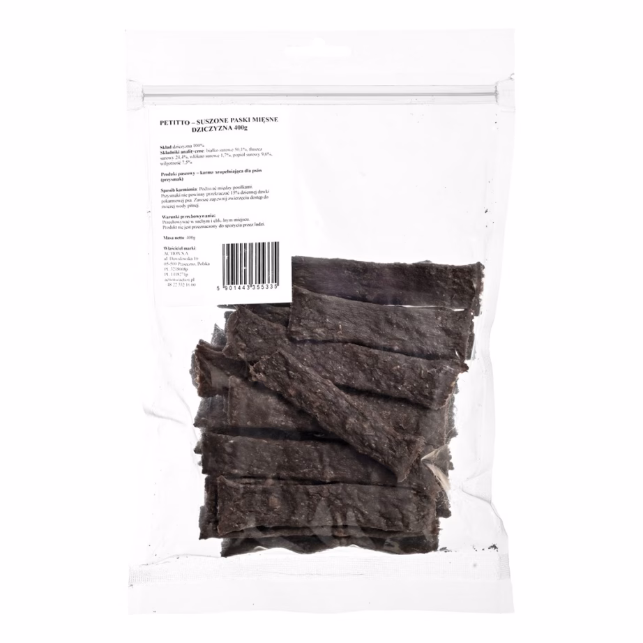Koera maius PETITTO kuivatatud hirveliharibad (monoproteiin), 400 g - 2