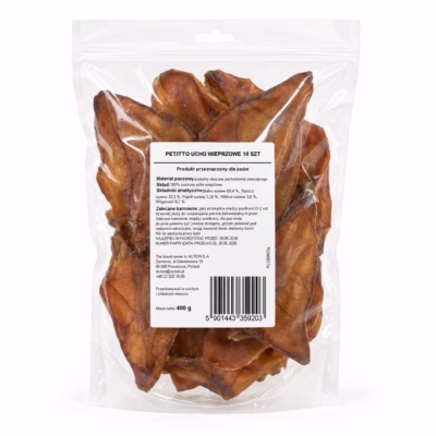 Koera närimismaius PETITTO pig ear Mono, sea kõrv, monoproteiin, 400 g