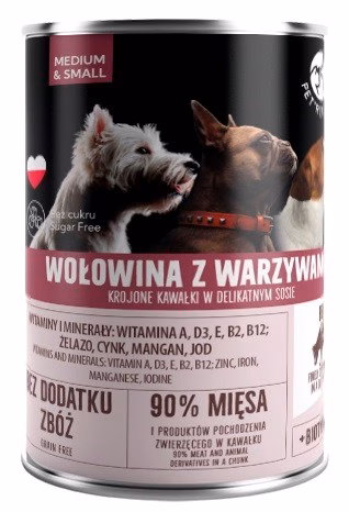 Märg koeratoit PetRepublic Adult Medium & Small veiseliha ja köögiviljadega, 400 g