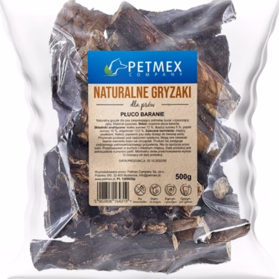 Koera maius PETMEX Sheep Lungs Mono, kuivatatud lambakops, 500 g