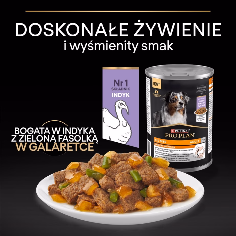 Märg koeratoit PURINA Pro Plan Adult Turkey in Jelly, täissööt täiskasvanud koertele, 400 g - 6