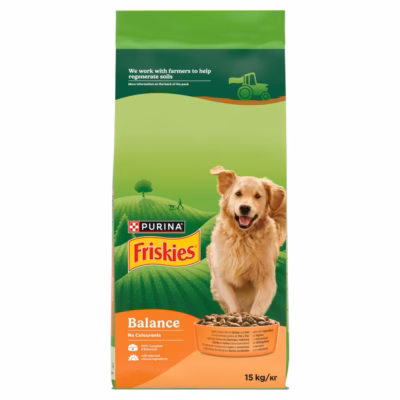 Täissööt täiskasvanud koertele PURINA Friskies Balance kana, veiseliha ja köögiviljadega, 15 kg