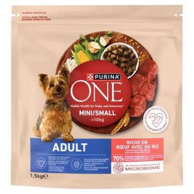 Koera kuivtoit PURINA One Sensitive Mini/Small, veiselihaga ja riisiga, 1,5 kg