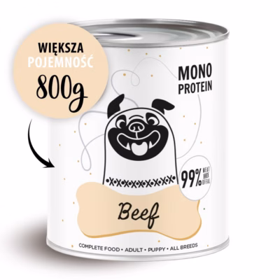 Koera märgtoit PAKA ZWIERZAKA Pepe Beef, veiseliha, täissööt täiskasvanud koertele, 800 g