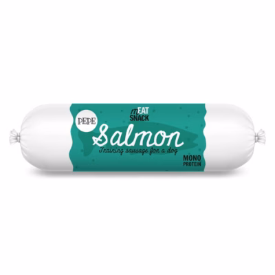 Koera maius PAKA ZWIERZAKA Pepe Sausage Salmon, lõhega vorstimaitse, 200 g