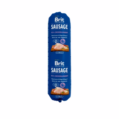 Märg koeratoit Brit BRIT Premium Sausage Chicken and rabbit, täissööt, 800 g