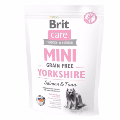 Koera kuivtoit Brit Care Mini Grain-Free Yorkshire lõhe ja tuuniga, 400 g