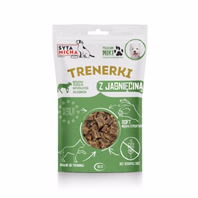 Treeningmaiused koertele SYTA MICHA lambalihaga, 80 g