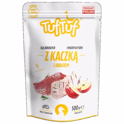 Koera märgtoit TufTuf Duck Meal with Apple, täissööt täiskasvanud koertele, 500 g