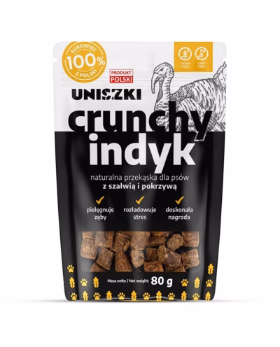 Koera maius UNISZKI Crunchy Turkey with Sage and Nettle, 80 g