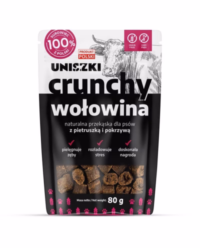 Koera maius UNISZKI Crunchy Beef peterselli ja nõgesega, 80 g