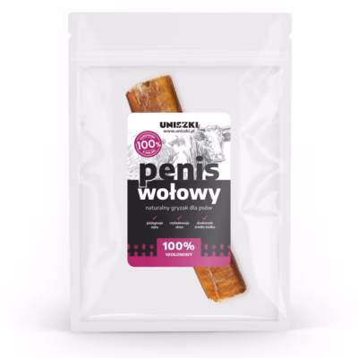 Koeramaius UNISZKI Beef pizzle, veiseliha närimismaius 12 cm