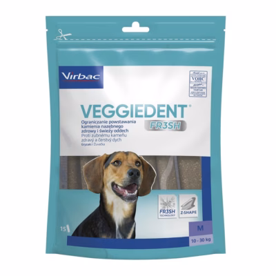 Hambapuhastusmaiused koertele Virbac Veggiedent Fresh M, 352,5 g (keskmine tõug)