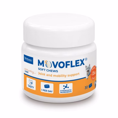 Liigesetoidulisand koertele Virbac Movoflex S Joints, väiketõugudele 5–10 kg, 30 tk