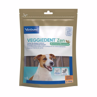 Hambanäks Virbac Veggiedent Zen S täiskasvanud väikestele koertele (5–10 kg), 228 g