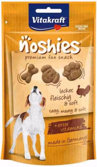 Koera maius Vitakraft Noshies Turkey, kalkunimaitselised treeninguküpsised, 90 g