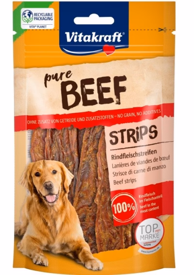 Koera maius Vitakraft Pure Beef Strips, veiselihaga ribad, 80 g