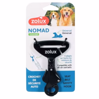Koera turvavöö klamber ZOLUX Nomad, alumiinium, must