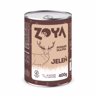 Koera märgtoit ZOYA Deer, täissööt täiskasvanud koertele, 400 g purk
