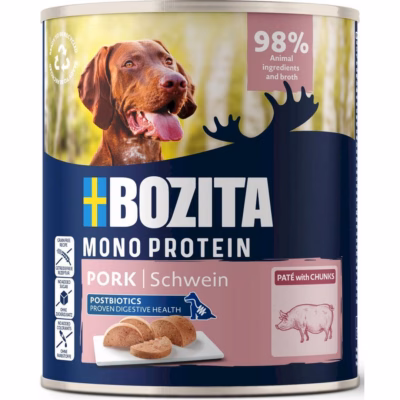 Koera märgtoit BOZITA Monoprotein Pate Pork, täissööt, täiskasvanutele, 800 g