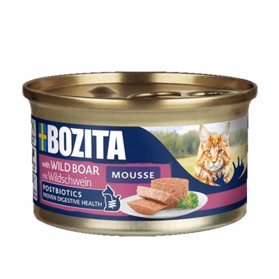 Kassimärgtoit BOZITA Mousse Wild boar, täissööt täiskasvanud kassile, 85 g