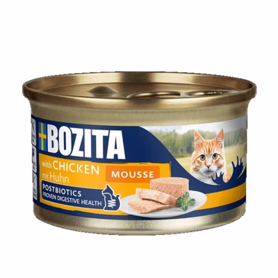 Märg kassitoit BOZITA Mousse Chicken, täissööt täiskasvanud kassile, 85 g