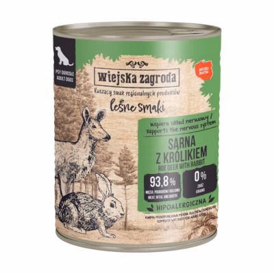 Koera märgtoit WIEJSKA ZAGRODA Forest Flavours, metskits ja küülik, 800 g