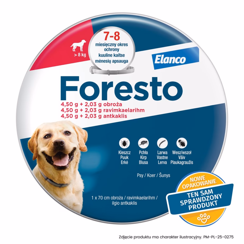 Kirbu- ja puugivastane kaelarihm ELANCO Foresto koertele üle 8 kg, 70 cm - 3