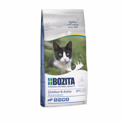 Kassitoit BOZITA Outdoor & Active Elk, kuivtäissööt täiskasvanud kassile, 2 kg