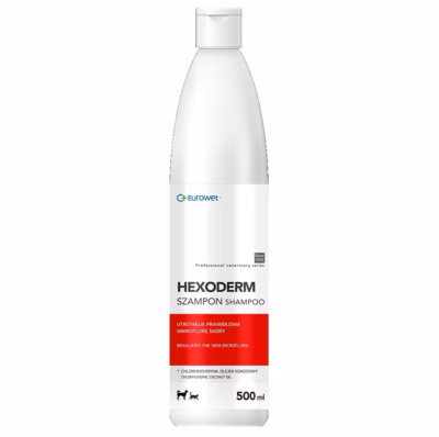 Lemmikloomašampoon EUROWET Hexoderm koertele ja kassidele, 500 ml