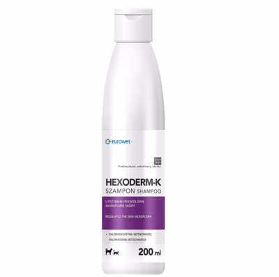 Dermatoloogiline šampoon koertele ja kassidele EUROWET Hexoderm-K, 200 ml