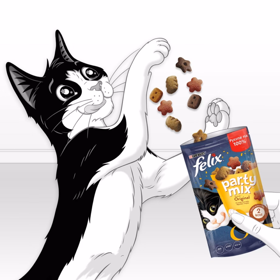 Kassimaius PURINA Felix Party Mix Original, 60 g (kotike) - 7