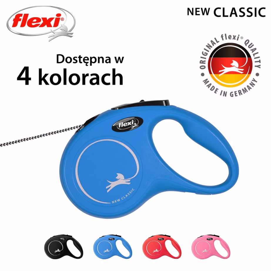 Keritav koerarihm flexi New Classic S, 5 m, max 12 kg, sinine - 2