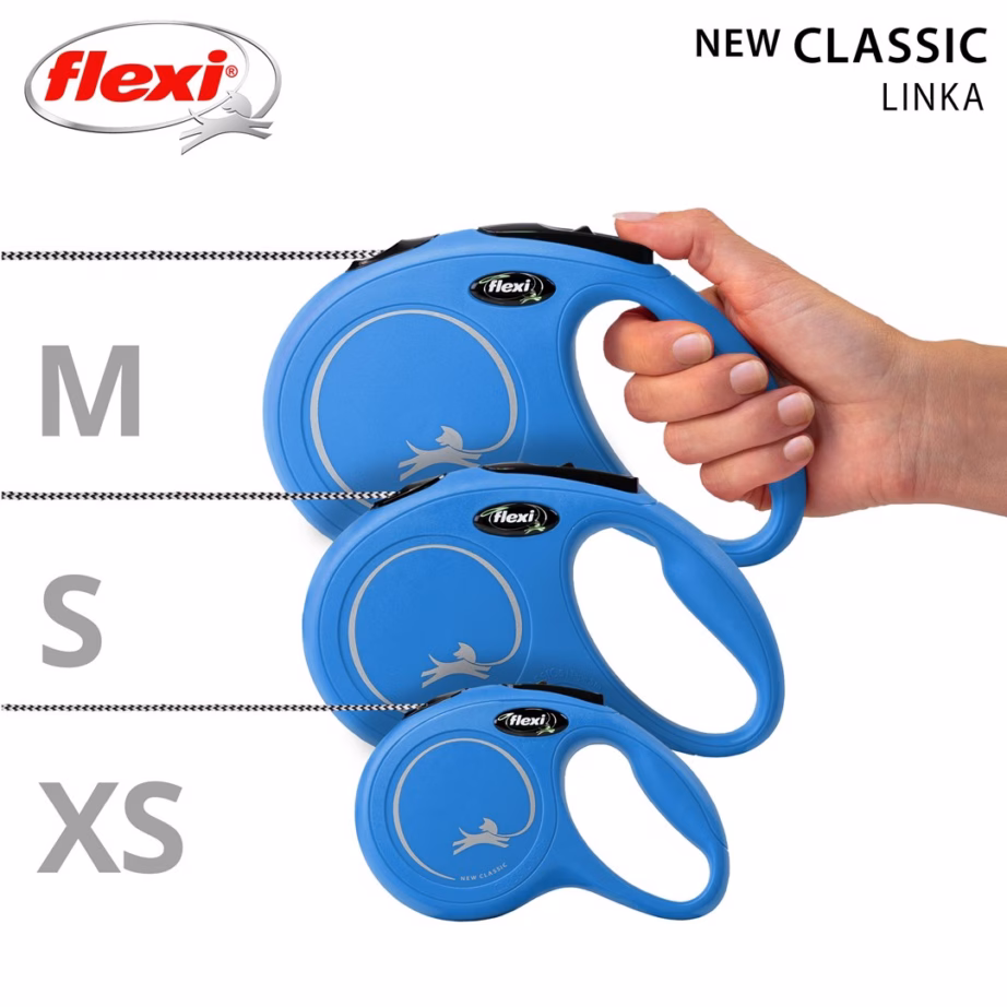 Keritav koerarihm flexi New Classic S, 5 m, max 12 kg, sinine - 3