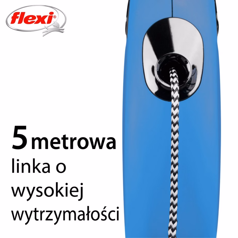 Keritav koerarihm flexi New Classic S, 5 m, max 12 kg, sinine - 4