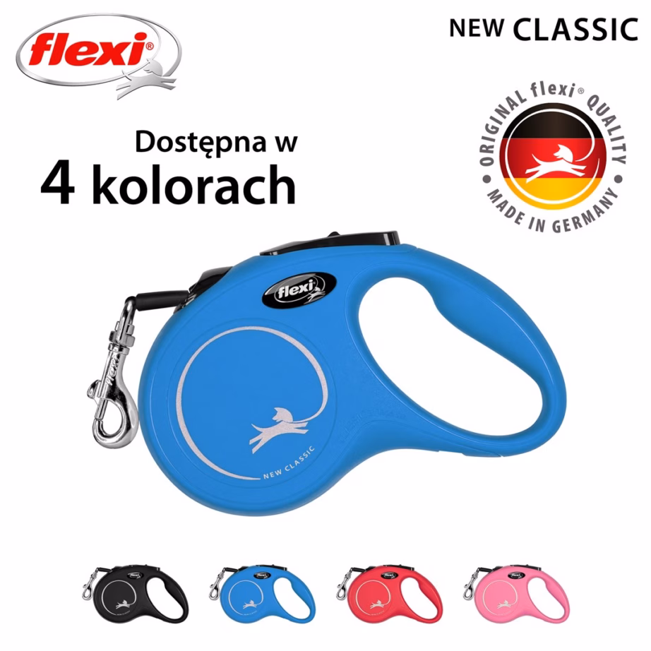 Rulljalutusrihm koerale flexi New Classic, 5 m lint, suurus S, sinine - 2
