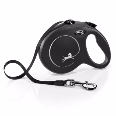 Pikendatav koera rullrihm flexi New Classic, L, 5 m, max 50 kg, must