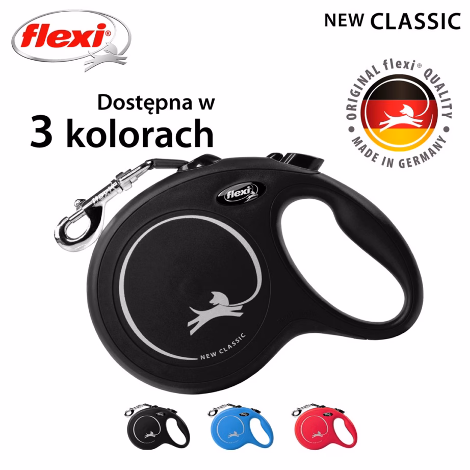 Pikendatav koera rullrihm flexi New Classic, L, 5 m, max 50 kg, must - 2