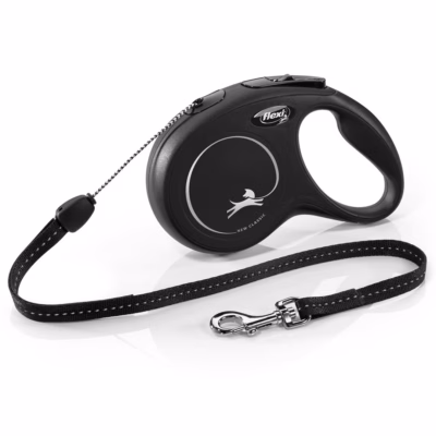 Rullrihm koerale flexi New CLASSIC, 8 m, kuni 12 kg, must