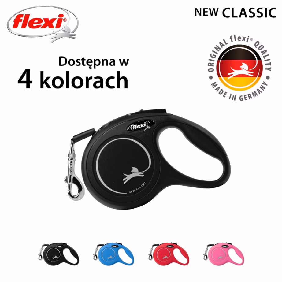 Tagasitõmmatav jalutusrihm flexi New Classic Cat XS, 3 m, kuni 8 kg, must - 3