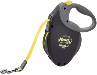 Rullrihm koerale flexi Giant M, 8 m lint, kuni 25 kg, must