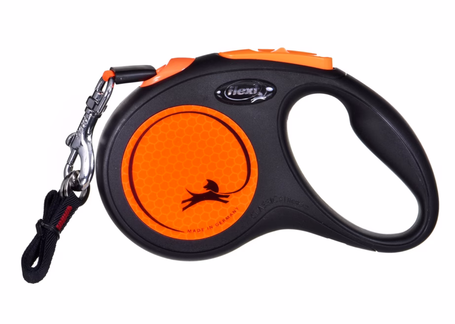 Automaatne jalutusrihm flexi New Neon S, 5 m lint, kuni 15 kg, oranž - 5