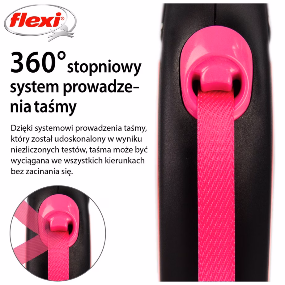 Keritav jalutusrihm koerale flexi New Neon S, lint 5 m, kuni 15 kg - 4