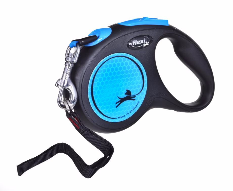 Rullrihm koerale flexi New Neon M, teip 5 m, kuni 25 kg, sinine - 4